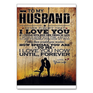 To My Husband Letter Lovely Gift For Man Table Number