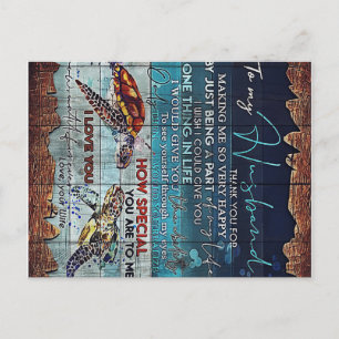 To My Husband Letter, Lovely Husband Letter Announcement Postcard