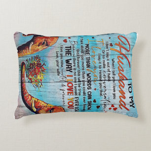 To My Husband Letter, Lovely Husband Letter Decorative Cushion