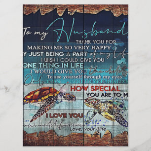 To My Husband Letter, Lovely Husband Letter Menu