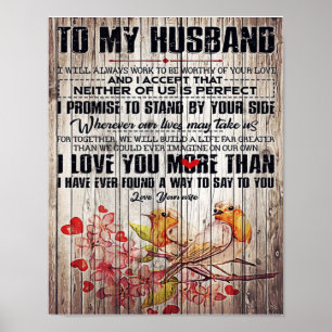 To My Husband Letter, Lovely Husband Letter Poster