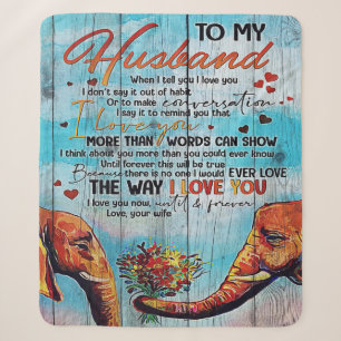 To My Husband Letter, Lovely Husband Letter Sherpa Blanket