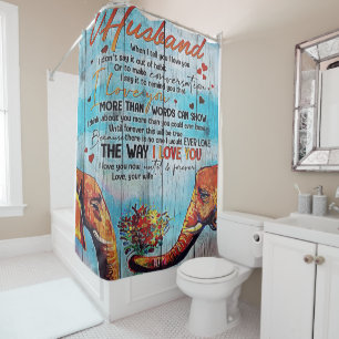 To My Husband Letter, Lovely Husband Letter Shower Curtain