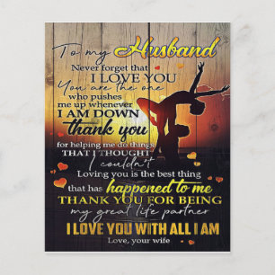 To My Husband Letter, Lovely Quotes Gift Flyer