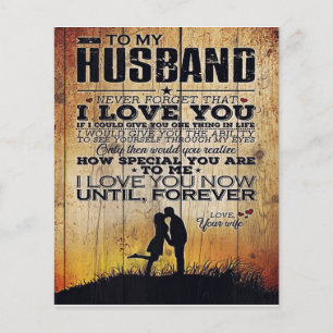 To My Husband Letter, Lovely Quotes Gift Flyer