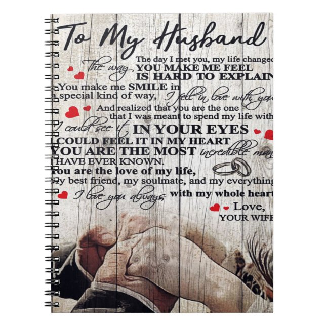 To My Husband Letter | New Home Decor Notebook (Front)