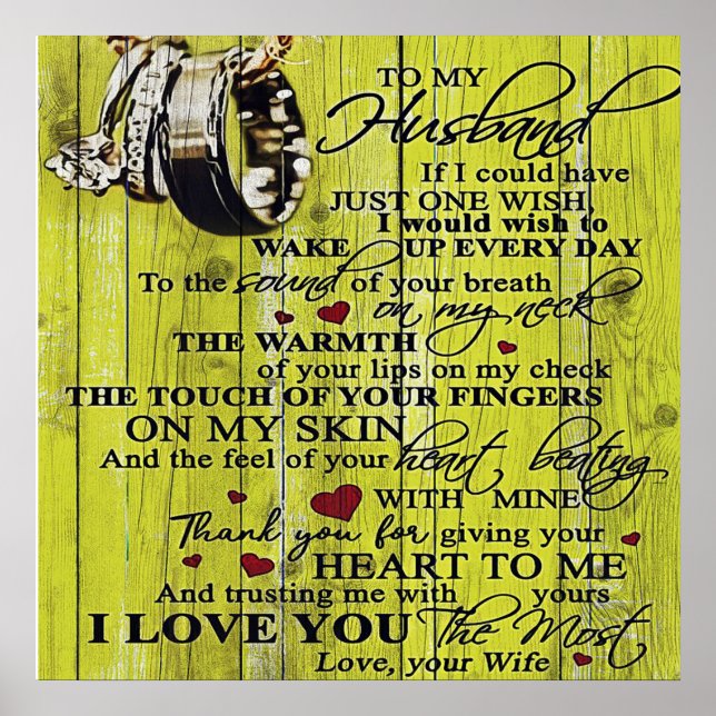 To My Husband | Love Quotes To Husband | Poster (Front)