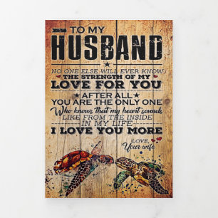 To My Husband Love Quotes To Husband Tri-Fold Announcement