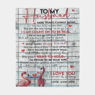 To my Husband Lovely Husband Gift Fleece Blanket