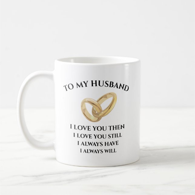To My Husband Magic Mug, Coffee Mug (Left)