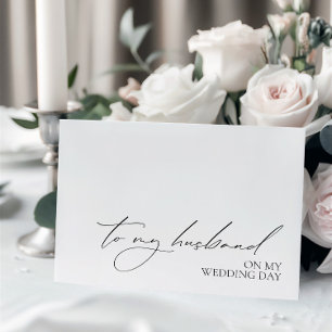 "To My Husband On My Wedding Day" Message Card