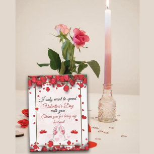 To My Husband On Valentine's Day  Holiday Card