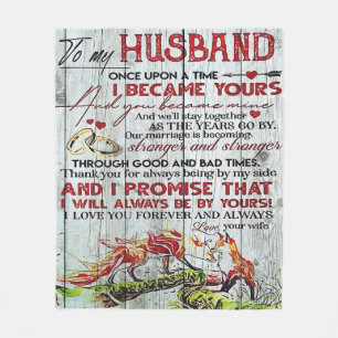 To my Husband Perfect Gift For Husband Fleece Blanket