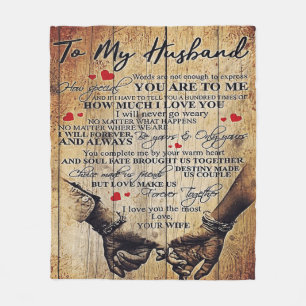 To my Husband   Perfect Gift For Husband Fleece Blanket