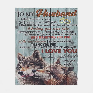 To my Husband   Perfect Gift For Husband Fleece Blanket
