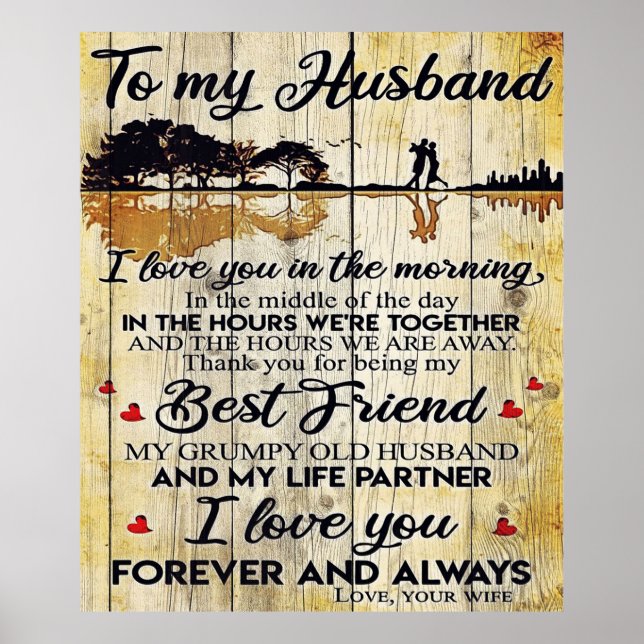 To my Husband | Perfect Gift For Husband Poster (Front)