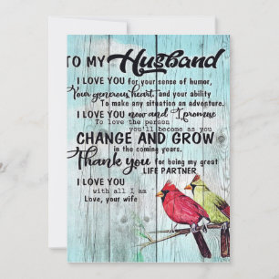 To my Husband   Personalised perfect gift Holiday Card