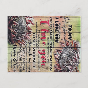 To My Husband Present Cool New Home Gift Announcement Postcard