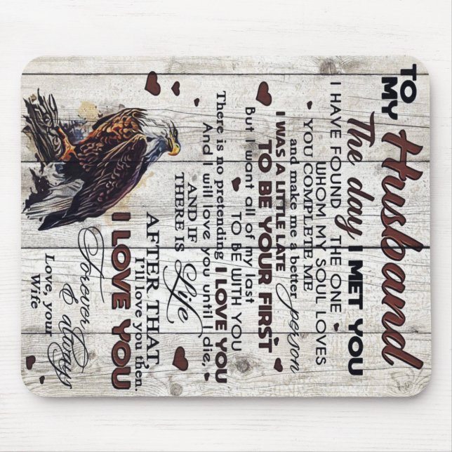 To My Husband Present | Cool New Home Gift | Mouse Pad (Front)