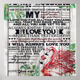 To My Husband Present Cute Quotes Gift Poster
