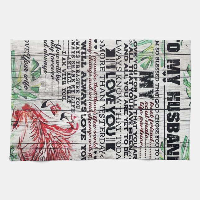 To My Husband Present | Cute Quotes Gift | Tea Towel (Horizontal)