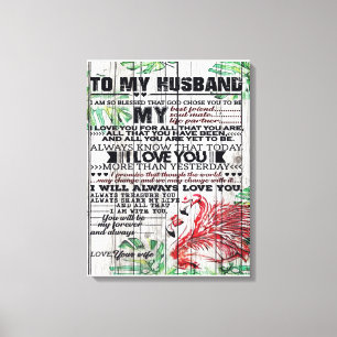 To My Husband Present   Love Quotes Present   Canvas Print