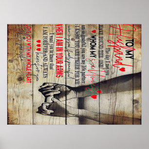 To My Husband Present   Lovely New Home Gift Poster