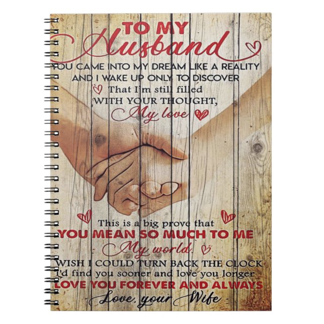 To My Husband Present | New Apartment Decor | Notebook (Front)