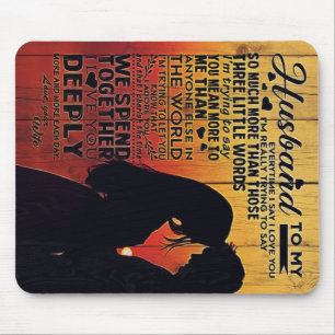 To My Husband Present New Home Best Gift Mouse Pad