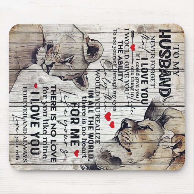 To My Husband Present | New Home Gift | Best Gift Mouse Pad (Front)