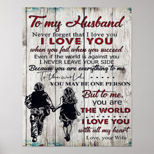 To My Husband Present New Home Gift Best Gift Poster