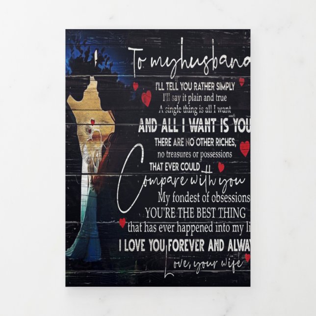 To my Husband Quotes | Best Holiday Gift Tri-Fold Announcement (Cover)