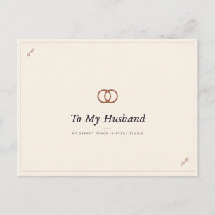 To My Husband Romantic Love & Gratitude Postcard
