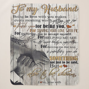 To my Husband To My Husband Letter Cute Present Sherpa Blanket