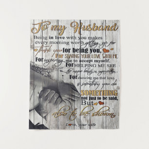 To my Husband To My Husband Letter Cute Present Tapestry