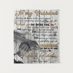 To my Husband  To My Husband Letter   Cute Present Tapestry