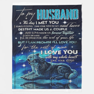 To my Husband | Trendy Gift For Your Husband Fleece Blanket