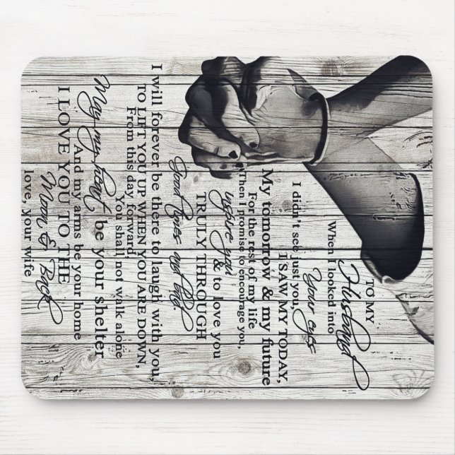 To my Husband | Trendy Gift For Your Husband Mouse Pad (Front)