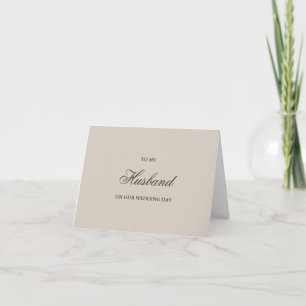 To My Husband, Wedding Day Cards