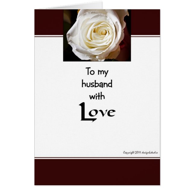 To my husband with love cards (Front)