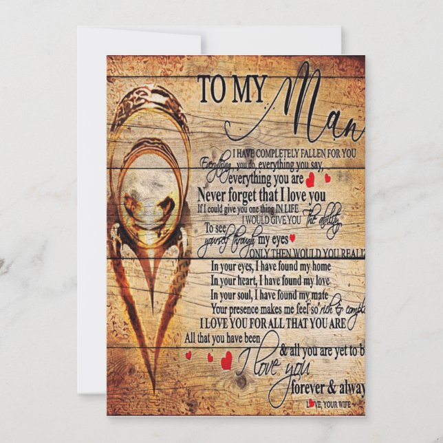 To My Love | My Husband Present | Cute Quotes Gift Holiday Card (Front)