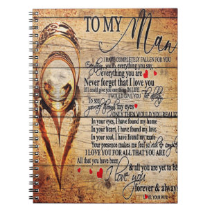 To My Love   My Husband Present   Cute Quotes Gift Notebook