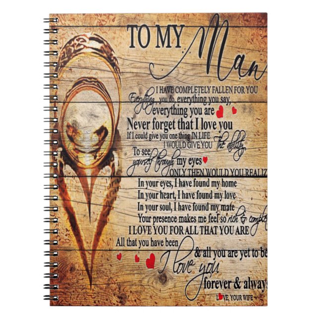 To My Love | My Husband Present | Cute Quotes Gift Notebook (Front)