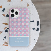 To my Love Name Blue and Pink Hearts Pattern