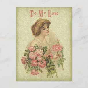 To My Love Vintage Valentine Card