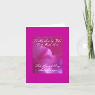 To My Lovely Wife Or(?) Holiday Card