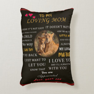 To My Loving Mum From Son Decorative Cushion