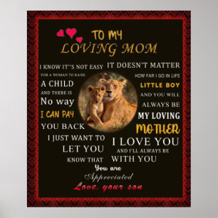 To My Loving Mum From Son Poster