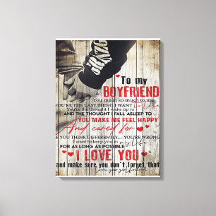 To My Man Gift, Personalised Gift To My Husband Canvas Print
