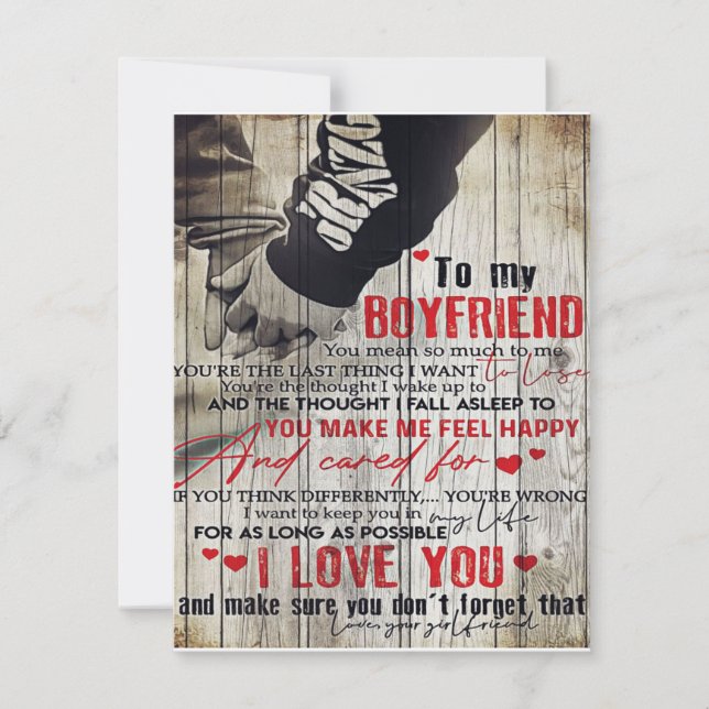 To My Man Gift, Personalised Gift To My Husband Invitation (Front)
